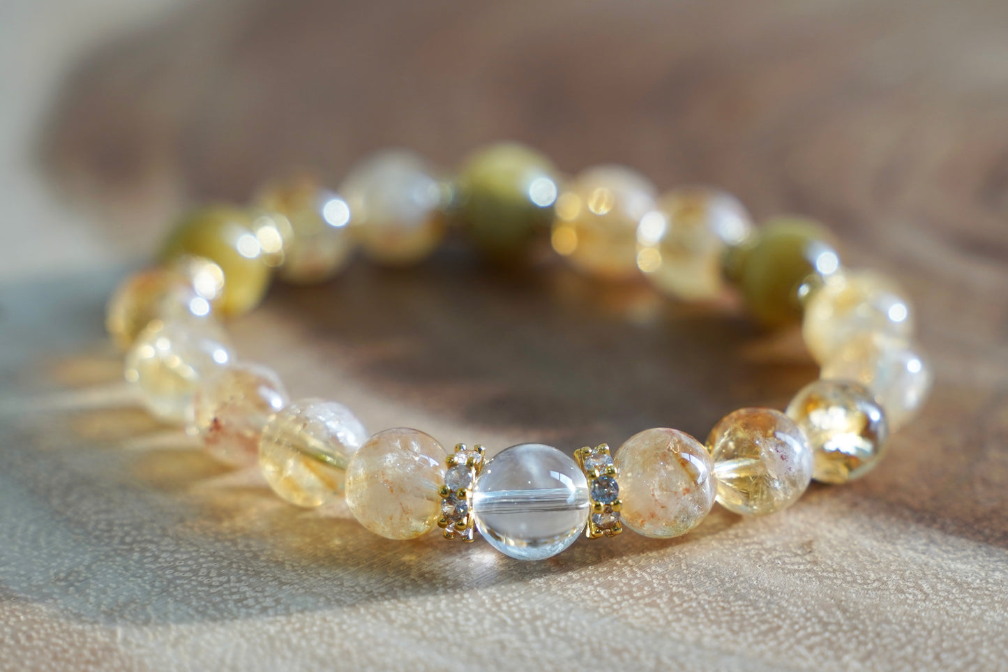 Yellow Rutilated Quartz Wealth Attraction Bracelet