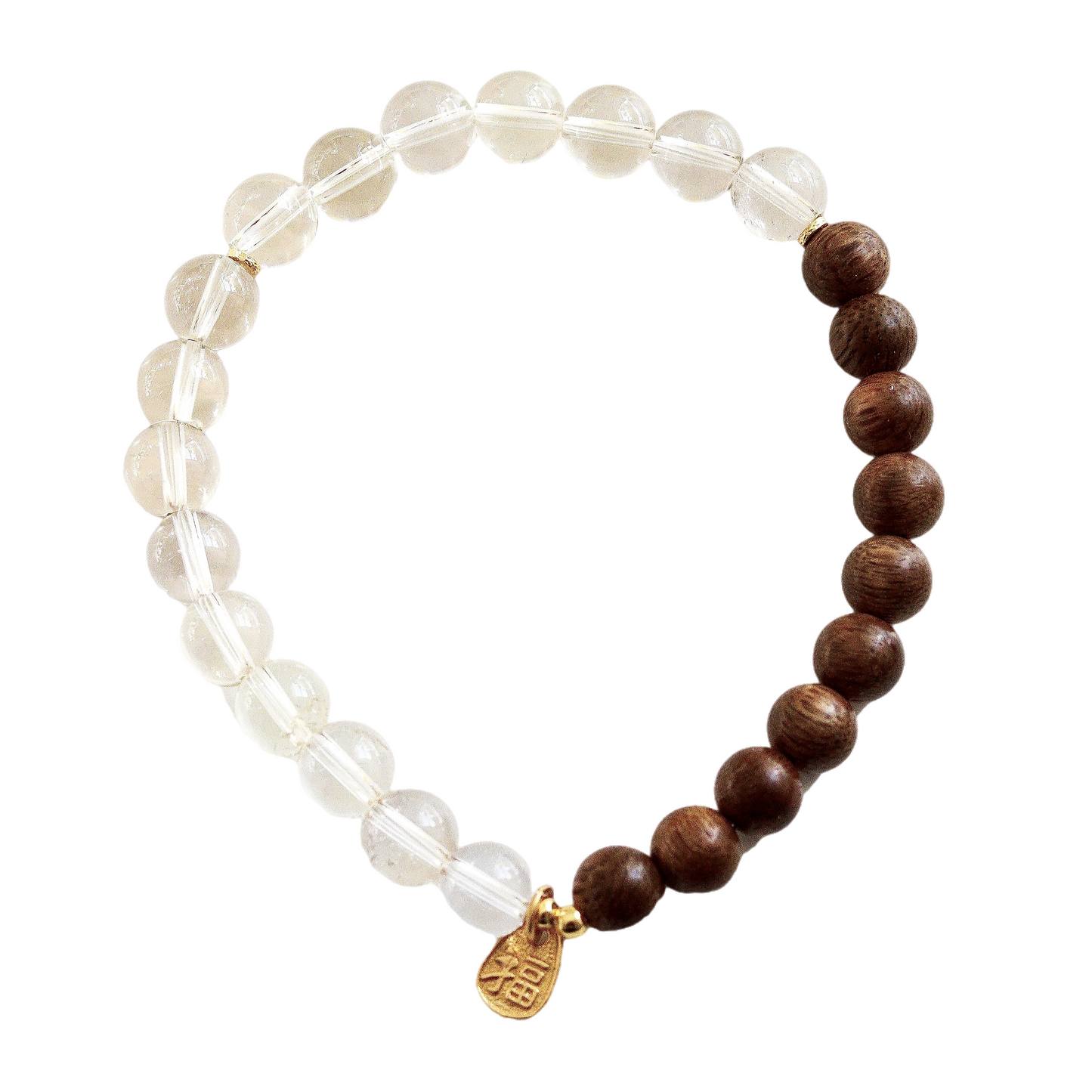 Agarwood & Lemon Quartz Crystal Bracelet