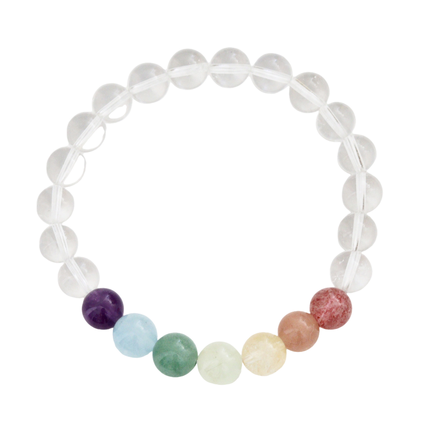 Multi-Gemstone White Crystal Bracelet