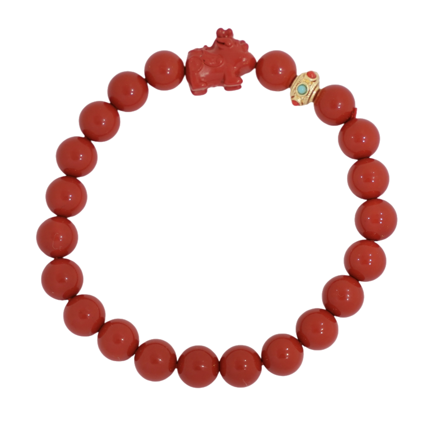 Red Cinnabar Pi Xiu Charm Bracelet