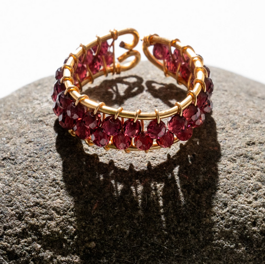 Deep Desire Garnet Ring