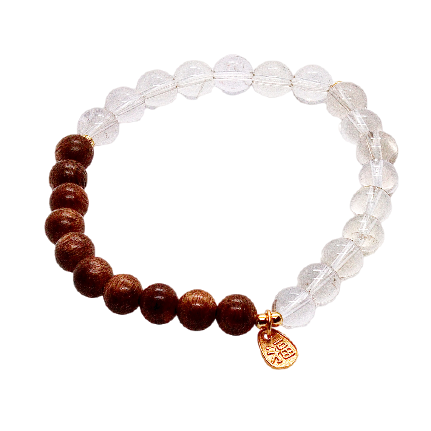 Agarwood & Lemon Quartz Crystal Bracelet