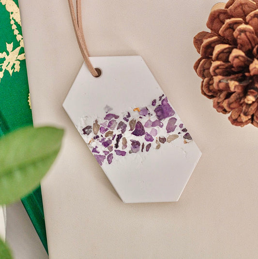 Amethyst Crystal Plaster Hanging Ornament - Essential Oil Diffuser