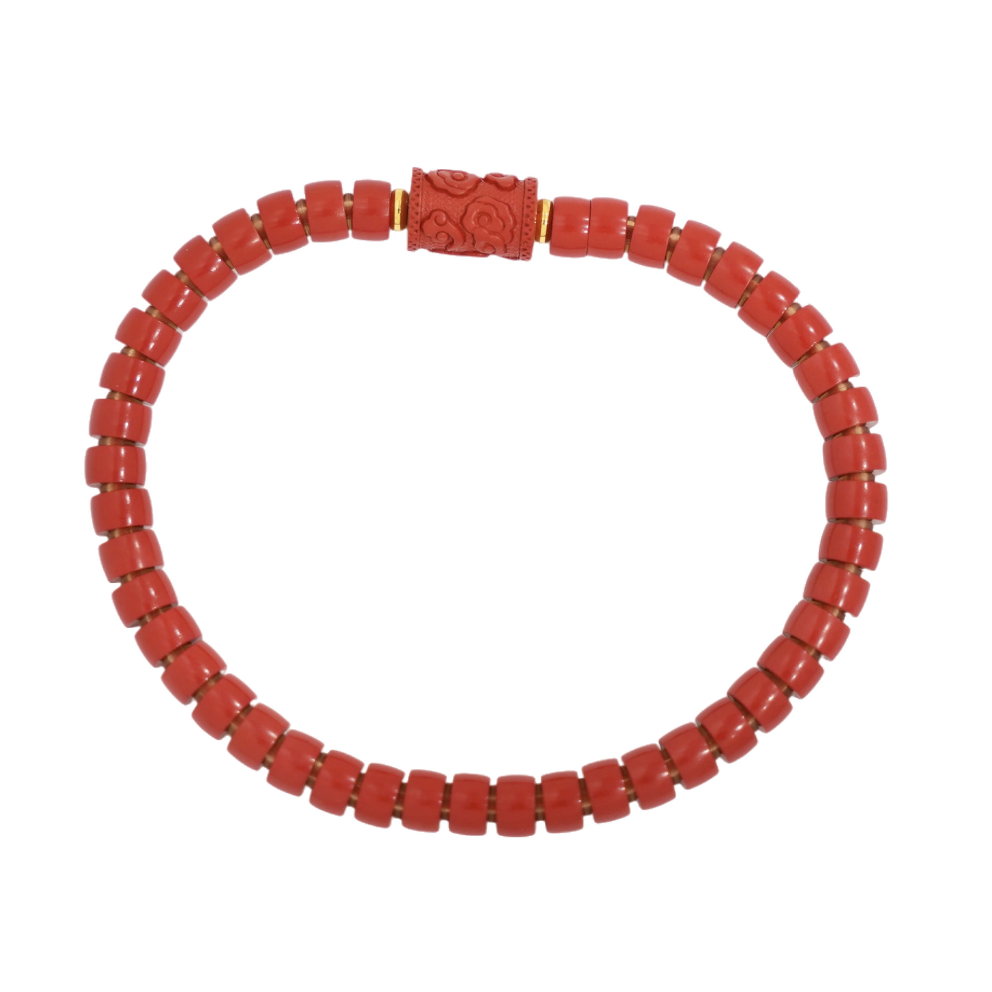 Natural Red Cinnabar Cloud Pattern Bracelet – Feng Shui Lucky Charm Bracelet