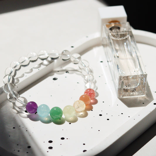 Multi-Gemstone White Crystal Bracelet