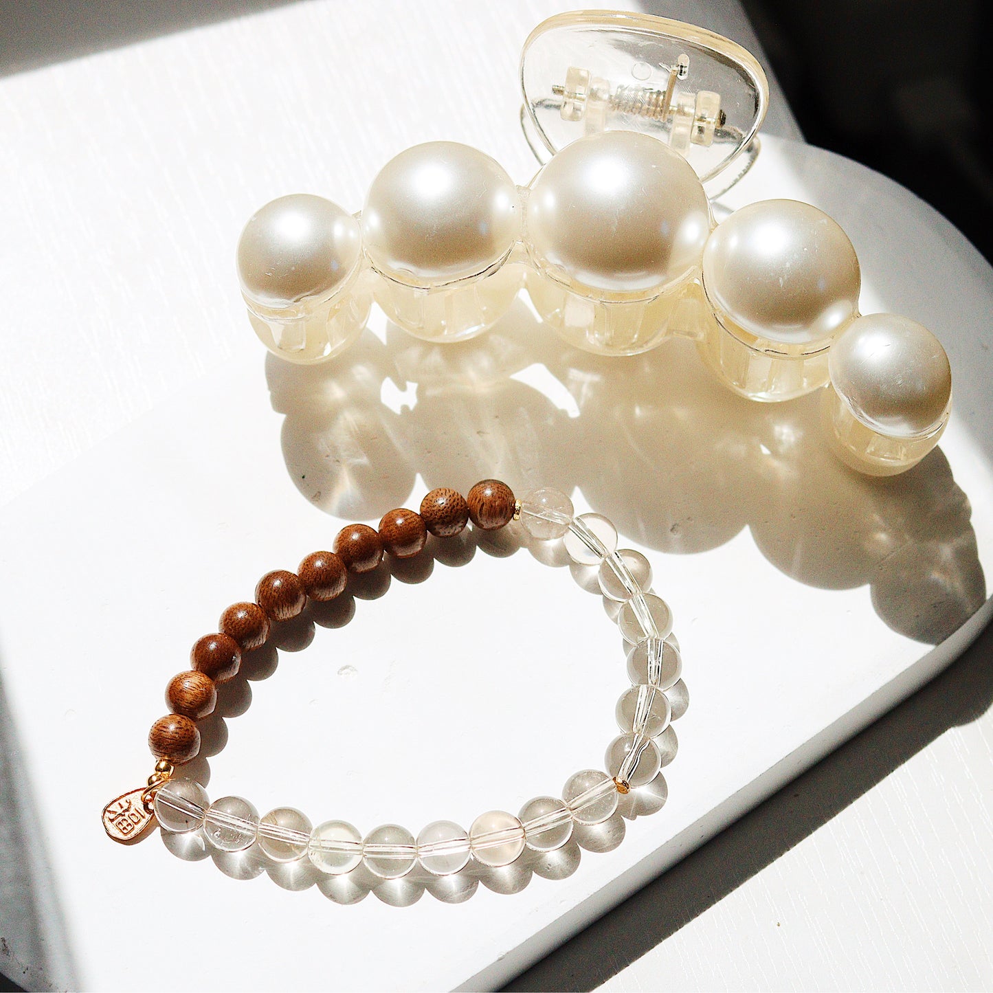 Agarwood & Lemon Quartz Crystal Bracelet