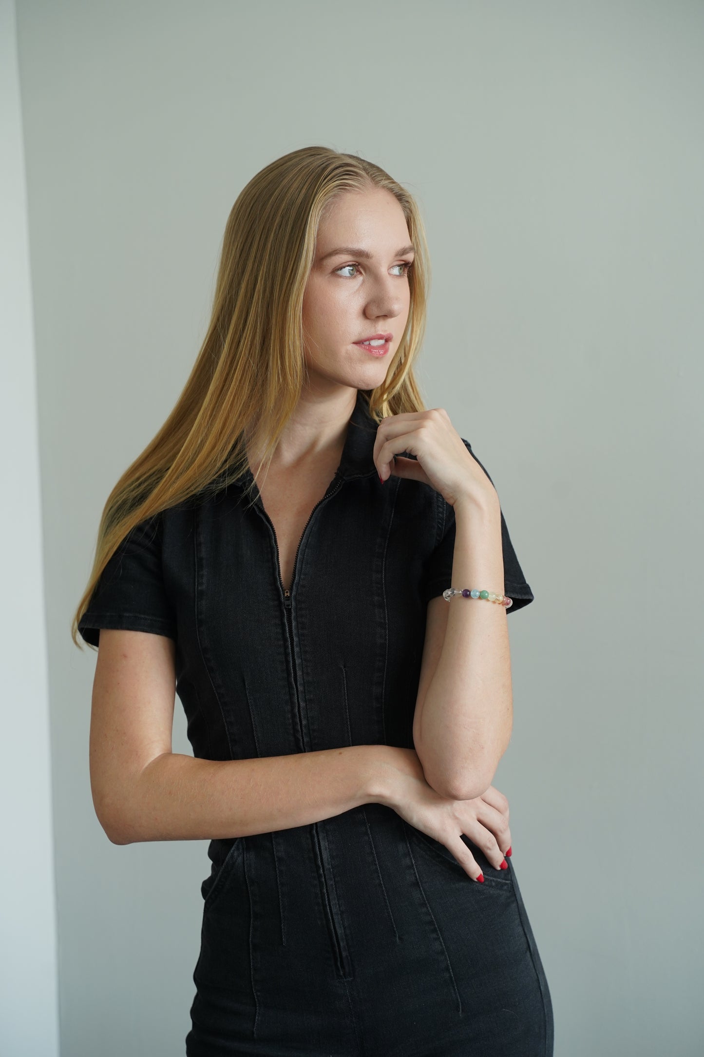 Multi-Gemstone White Crystal Bracelet