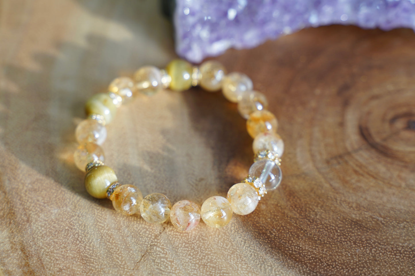 Yellow Rutilated Quartz Wealth Attraction Bracelet