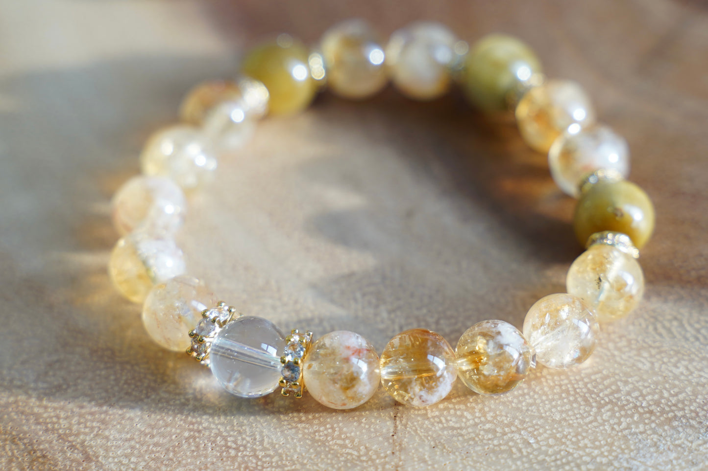 Yellow Rutilated Quartz Wealth Attraction Bracelet