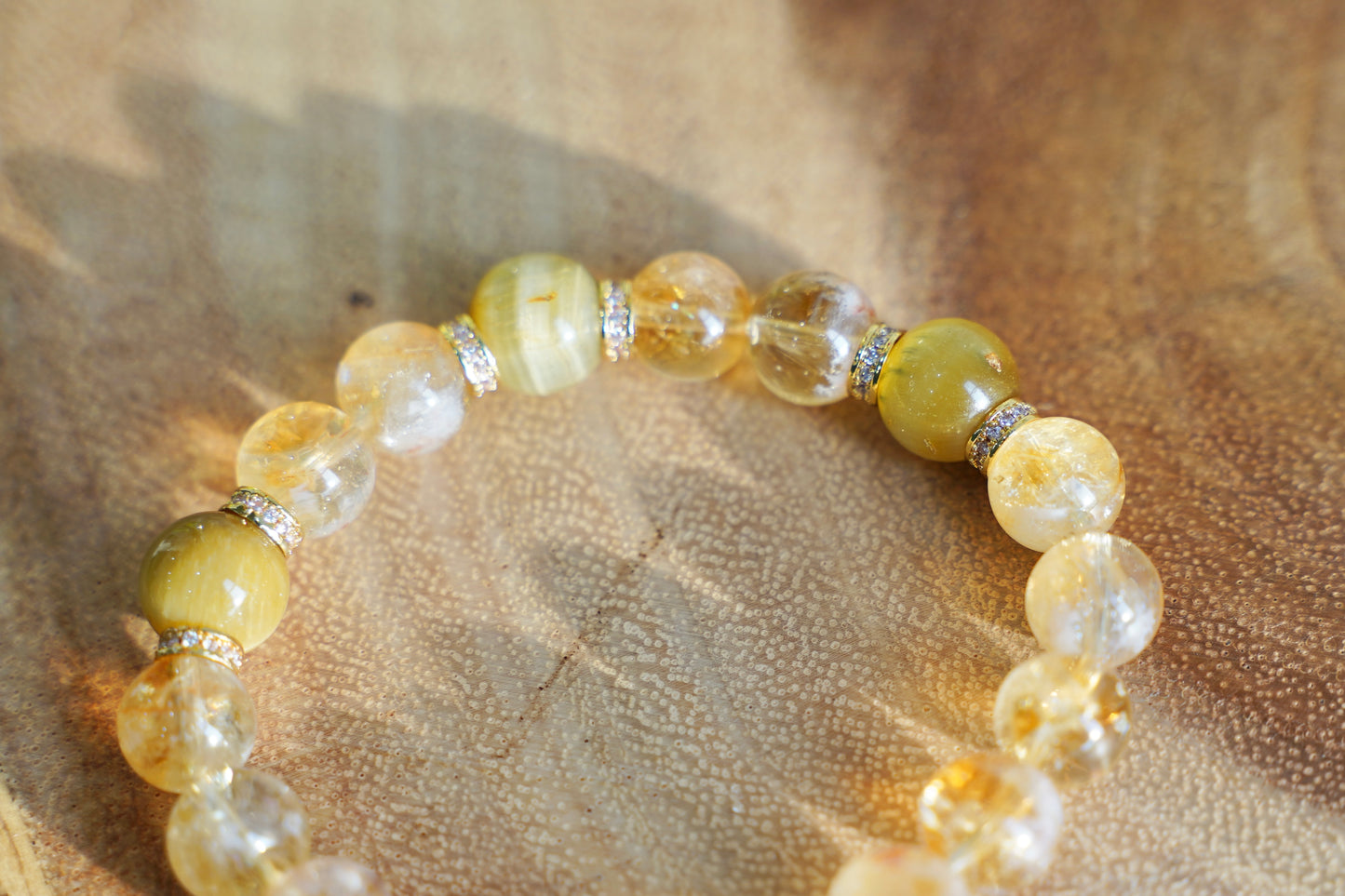 Yellow Rutilated Quartz Wealth Attraction Bracelet