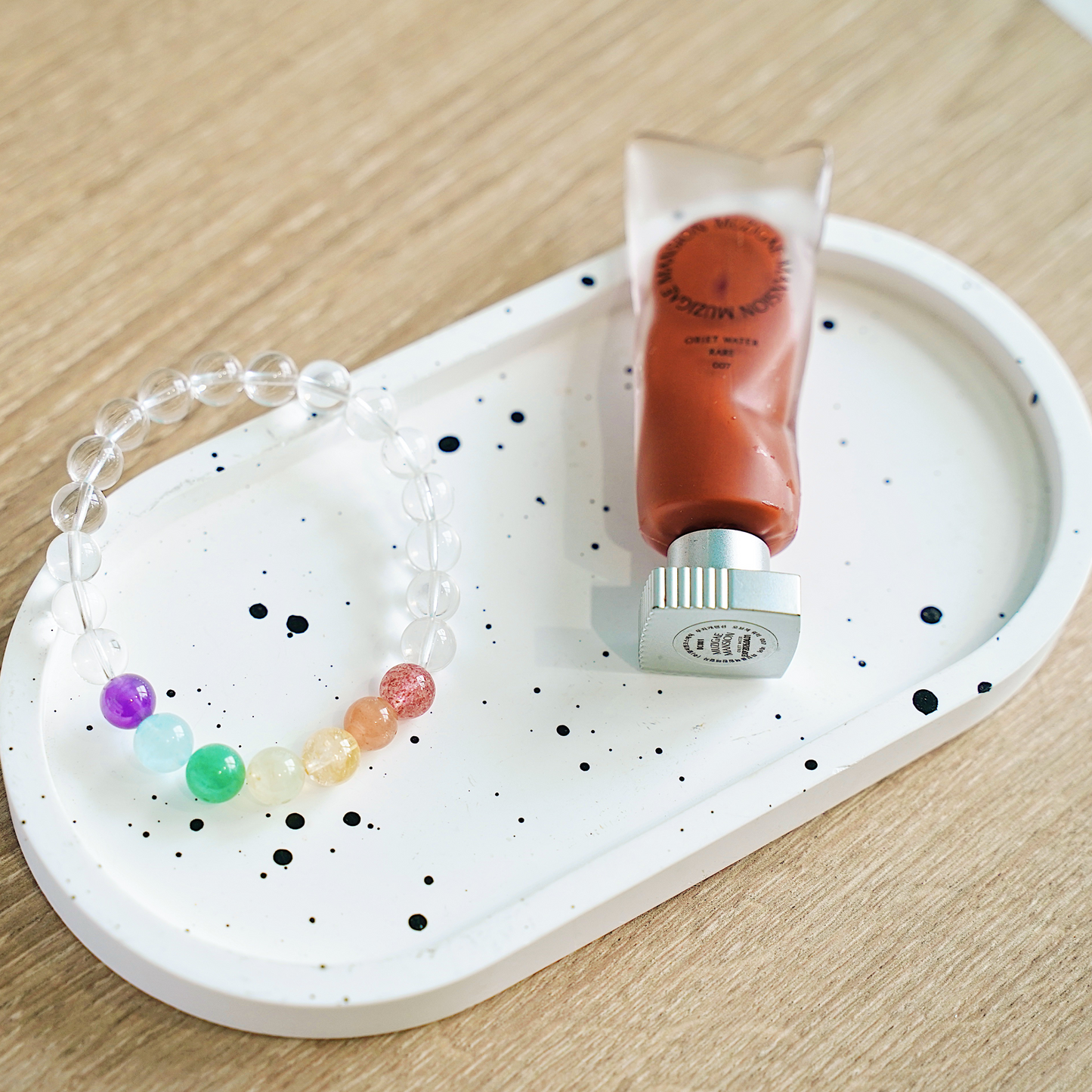 Multi-Gemstone White Crystal Bracelet